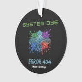 Systeem Kleur Fout 404 Tech Storing Microchip Graf Ornament (voorkant)