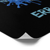 Systeem Kleur Fout 404 Tech Storing Microchip Graf Poster (Hoek)