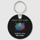 Systeem Kleur Fout 404 Tech Storing Microchip Graf Sleutelhanger (Voorkant)