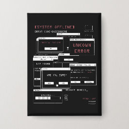 Systeem offline - Techno-Brutalist ontwerp Button