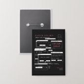 Systeem offline - Techno-Brutalist ontwerp Button (Voorkant / Achterkant)