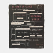 Systeem offline - Techno-Brutalist ontwerp Fleece Deken (Voorkant)