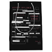 Systeem offline - Techno-Brutalist ontwerp Medium Cadeauzakje (Voorkant)