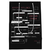 Systeem offline - Techno-Brutalist ontwerp Medium Cadeauzakje (Achterkant)