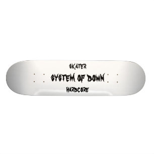 systeem van down, hardcore, skater persoonlijk skateboard