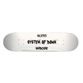 systeem van down, hardcore, skater persoonlijk skateboard