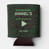 Systeem Waarschuwing Hacker vrijgezellenfeest blik Blikjeskoeler (Achterkant)