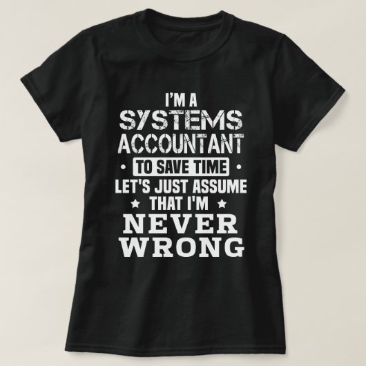 Systeemaccountant T-shirt (Design voorkant)