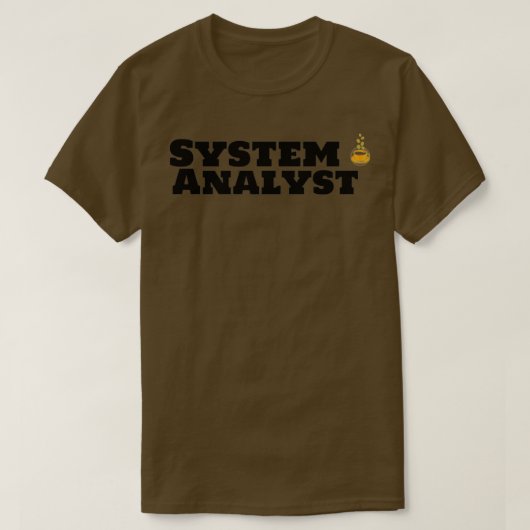 Systeemanalist en koffie t-shirt (Design voorkant)