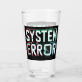Systeemfout glitch-lettertype, cyberpunk-pixel glas (Achterkant)