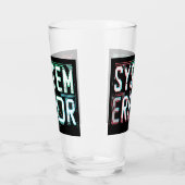 Systeemfout glitch-lettertype, cyberpunk-pixel glas (Links)