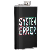 Systeemfout glitch-lettertype, cyberpunk-pixel heupfles (Rechts)
