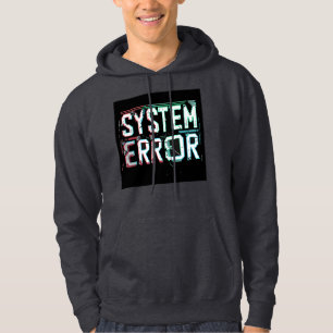 Systeemfout glitch-lettertype, cyberpunk-pixel hoodie
