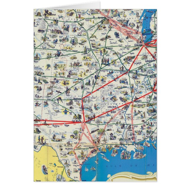 Systeemkaart van American Airlines (Voorkant)