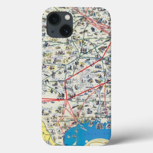 Systeemkaart van American Airlines Case-Mate iPhone Case (Achterkant)