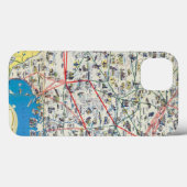 Systeemkaart van American Airlines Case-Mate iPhone Case (Achterkant (horizontaal))
