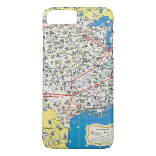 Systeemkaart van American Airlines Case-Mate iPhone Case (Achterkant)