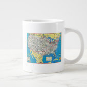 Systeemkaart van American Airlines Grote Koffiekop (Rechts)