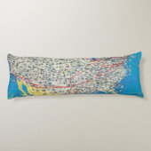 Systeemkaart van American Airlines Lichaamskussen (Achterkant)