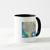 Systeemkaart van American Airlines Mok (Voorkant rechts)