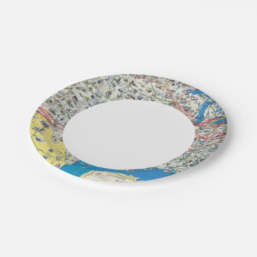 Systeemkaart van American Airlines Papieren Bordje (Gekanteld)