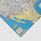 Systeemkaart van American Airlines Tissuepapier (Detail)