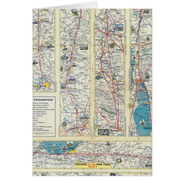 Systeemkaart van Verso American Airlines (Voorkant)