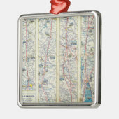 Systeemkaart van Verso American Airlines Metalen Ornament (Links)