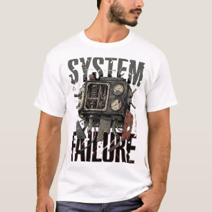 Systeemstoring Retro Machine Industrieel Grafisch T-shirt