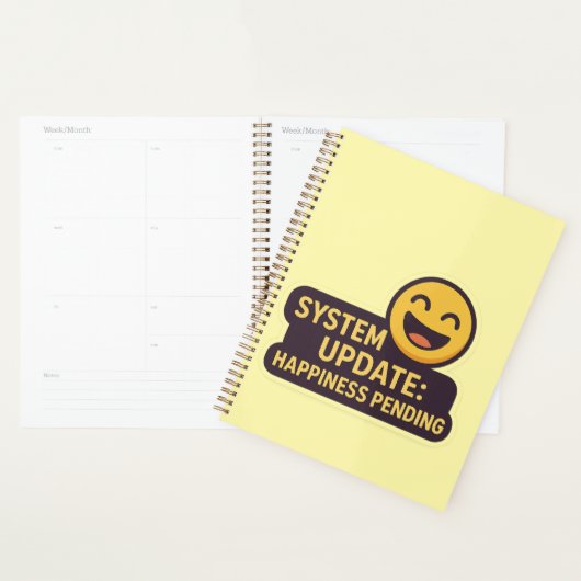 Systeemupdate: Geluk in behandeling – Grappige tec Planner (Display)