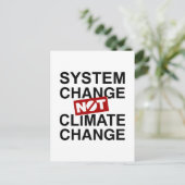 Systeemverandering niet klimaatverandering briefkaart (Staand voorkant)