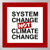 Systeemverandering niet klimaatverandering poster (Voorkant)