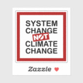 Systeemverandering niet klimaatverandering sticker (Vel)