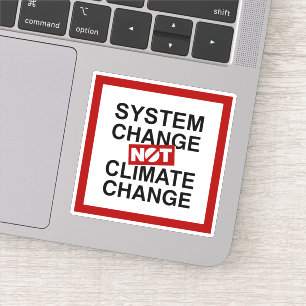 Systeemverandering niet klimaatverandering sticker