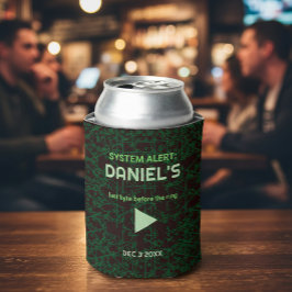 Systeemwaarschuwing Hacker vrijgezellenfeest blikj Blikjeskoeler