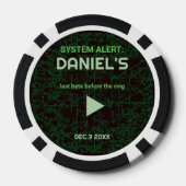 Systeemwaarschuwing Hacker vrijgezellenfeest Poker Chips (Achterkant)