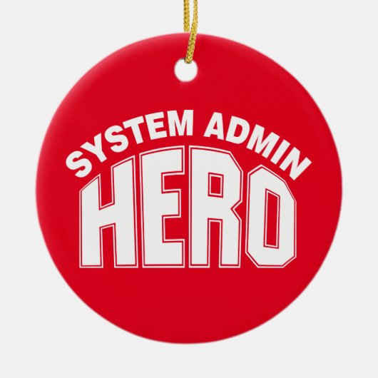 System Admin Hero Keramisch Ornament (Voorkant)