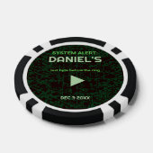 System Alert Hacker Bachelor Party Poker Chips (Enkel)