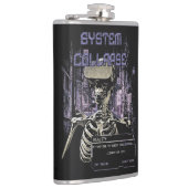 System Collapse - Techno-Dystopische Streetwear Heupfles (Rechts)