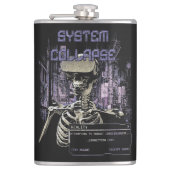 System Collapse - Techno-Dystopische Streetwear Heupfles (Voorkant)