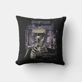 System Collapse - Techno-Dystopische Streetwear Kussen