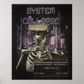 System Collapse - Techno-Dystopische Streetwear Poster (Voorkant)