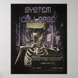 System Collapse - Techno-Dystopische Streetwear Poster
