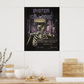 System Collapse - Techno-Dystopische Streetwear Poster (Keuken)