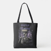 System Collapse - Techno-Dystopische Streetwear Tote Bag (Achterkant)