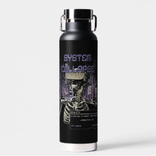 System Collapse - Techno-Dystopische Streetwear Waterfles
