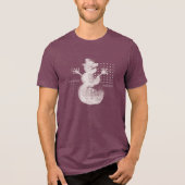 System Frozen Glitch Halftone Snowman Tech T-Shirt (Voorkant)