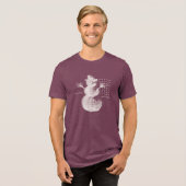 System Frozen Glitch Halftone Snowman Tech T-Shirt (Voorkant volledig)