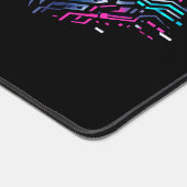 SYSTEM_GMR Cyber Wolf Neon Glitch Gaming Bureaumat (Hoek)