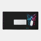 SYSTEM_GMR Glitch Cybernetic Schedel Gaming Bureau Bureaumat (Keyboard & Muis)